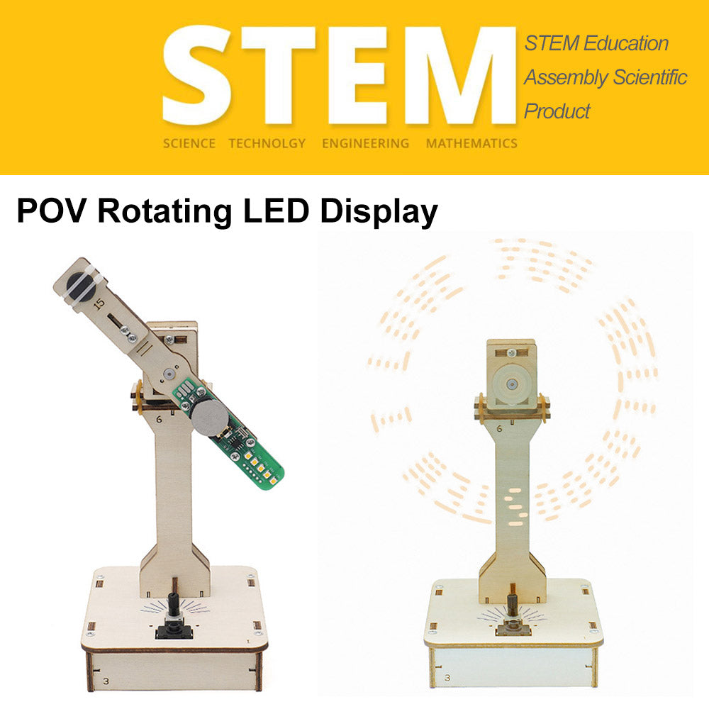 DIY Wooden Rotating LED Display STEM Kit