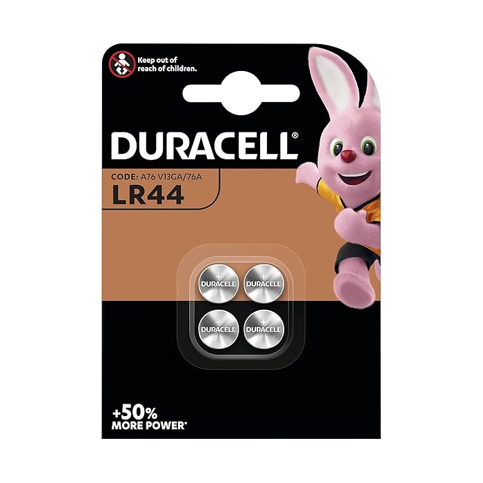 Duracell LR44 1.5V Alkaline Battery Button Cell