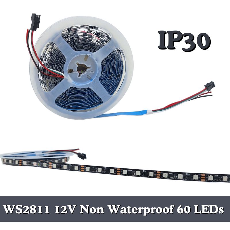 12-Volt WS2811 DC RGB Addressable LED Strips Roll