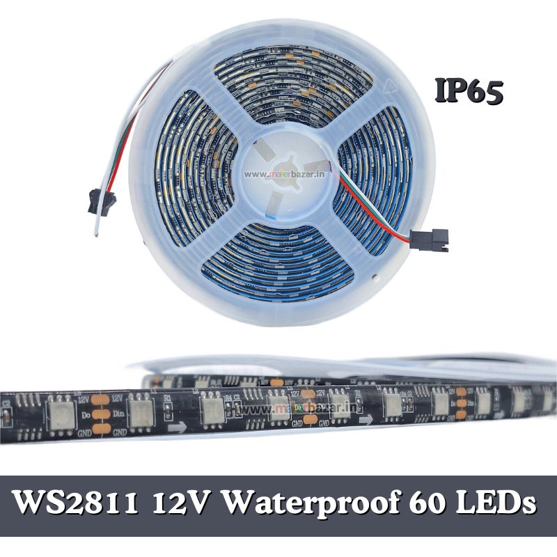 12-Volt WS2811 DC RGB Addressable LED Strips Roll