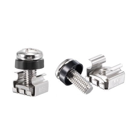 M6 Mounting Screws & Cage Nuts Set For Network Server Racks
