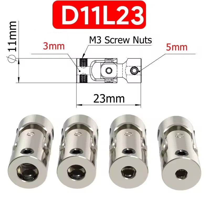 Universal Joint Metal Coupling for RC Cars