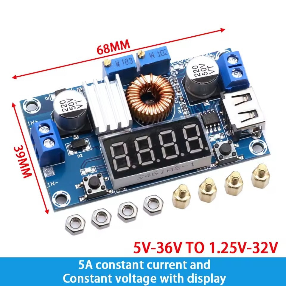 XL4015 5A DC-DC Step Down Adjustable Power Supply Buck Module