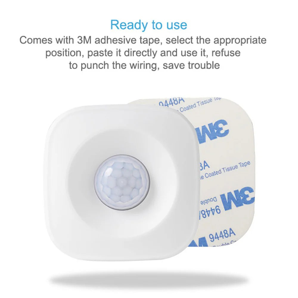 Smart Wifi PIR Motion Sensor - Compatible with Alexa