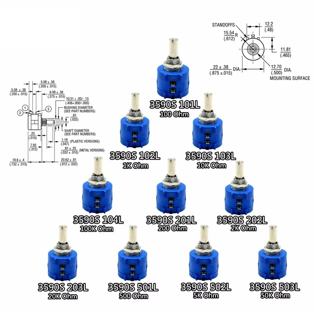 3590S-2 Precision Multiturn Potentiometer