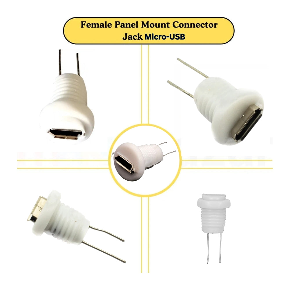 (Low Cost) Female USB 2-Pin Panel Mount Connector (without Wire)