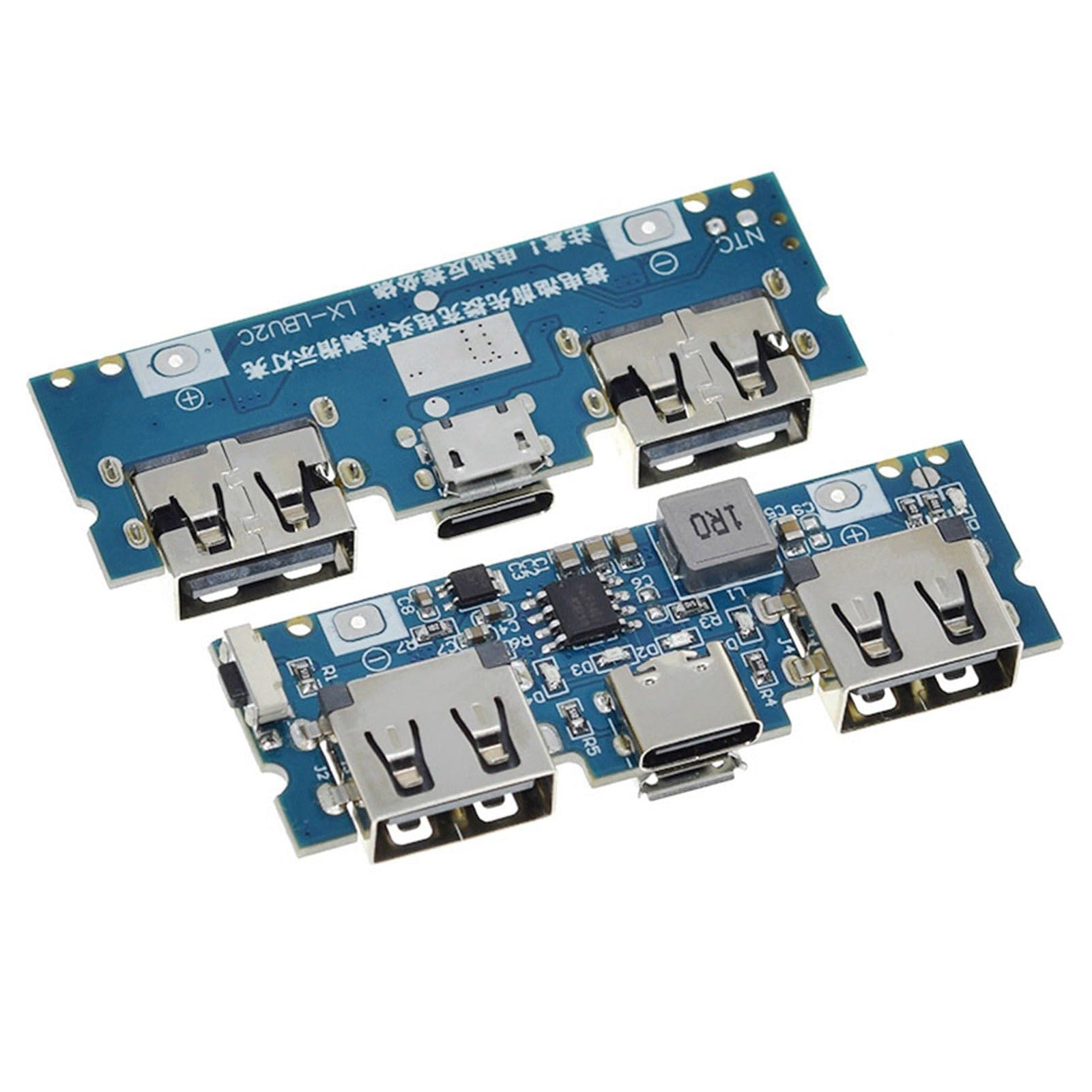 LX-LBU2C Micro+Type-C Dual-USB 5V 2.4A 18650 Lithium Battery Charging Module