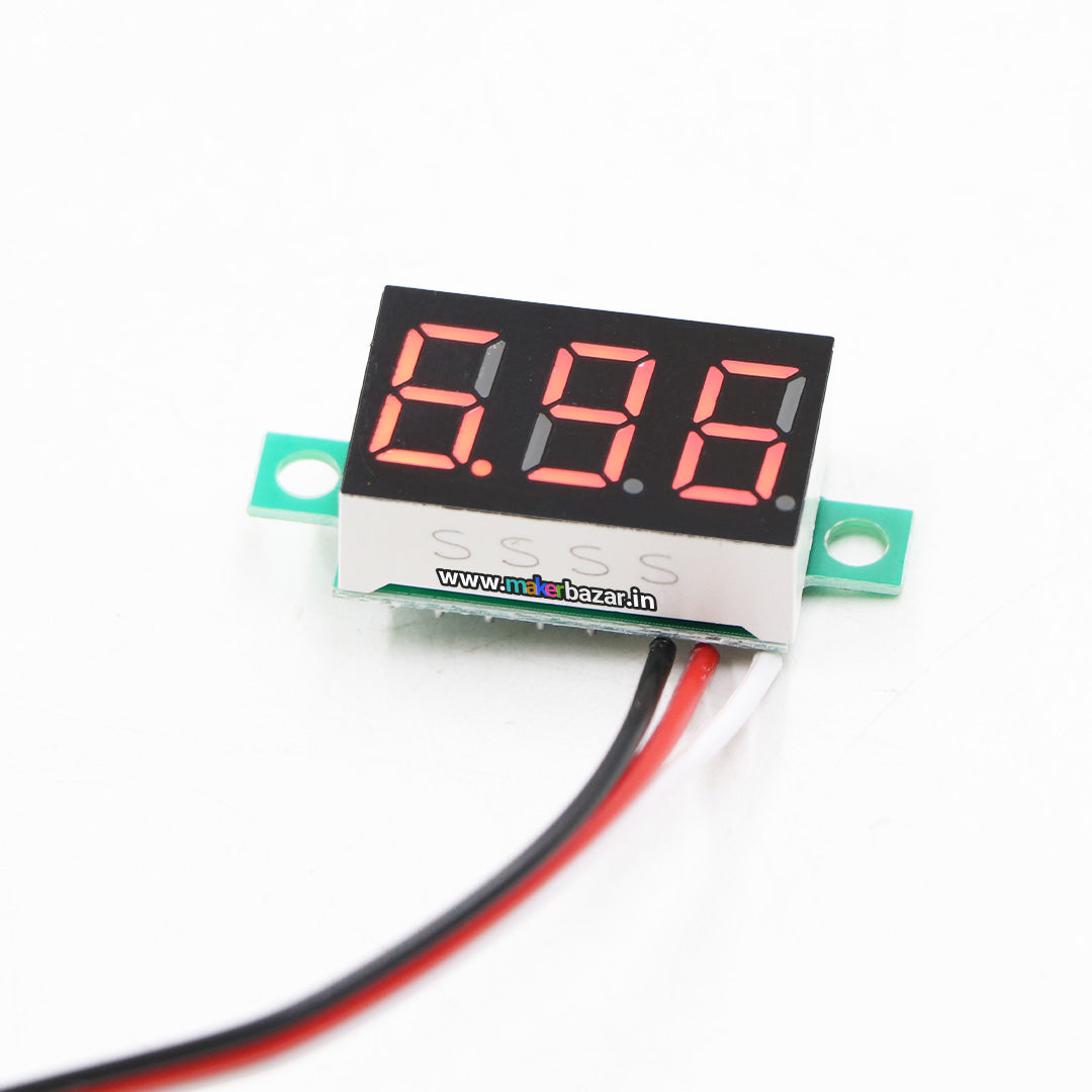 0.36in 30v 3-Wire 3-Digit DC Voltmeter Gauge Tester Module