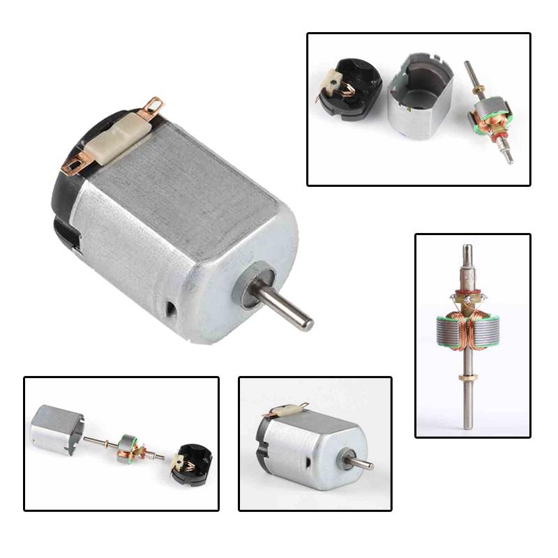 130 Micro DC Toy Motor - Small Single Shaft High RPM 3V-6V DIY (29x20x15mm)