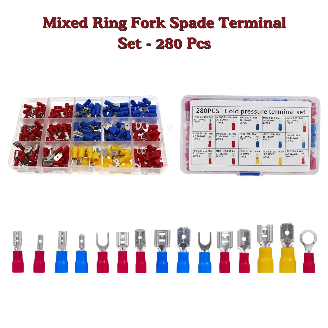 Electrical Cold Pressure Insulated Terminal Crimp Thimble Pins Set