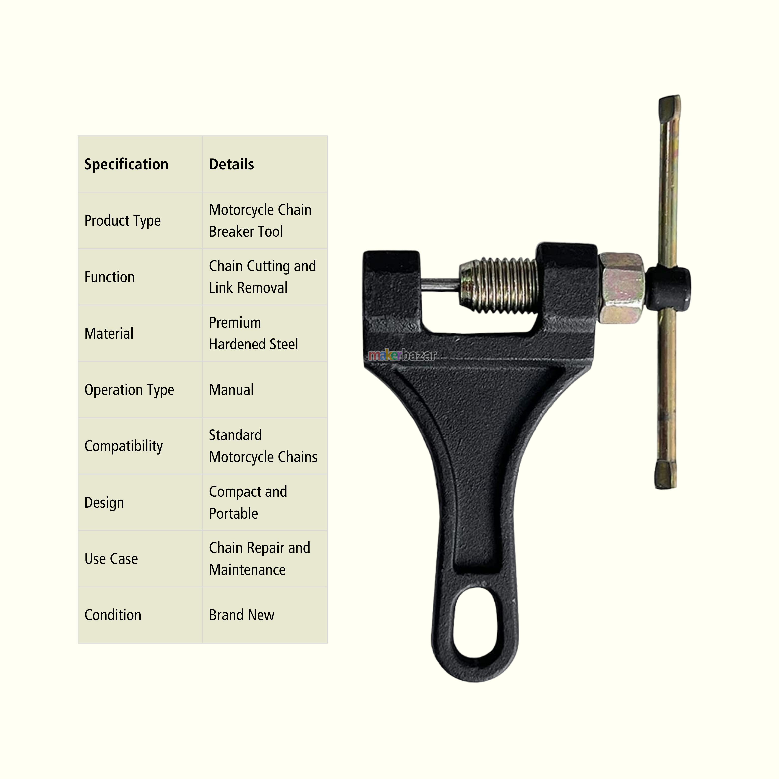 Motorcycle Chain Link Removal Tool 420-530