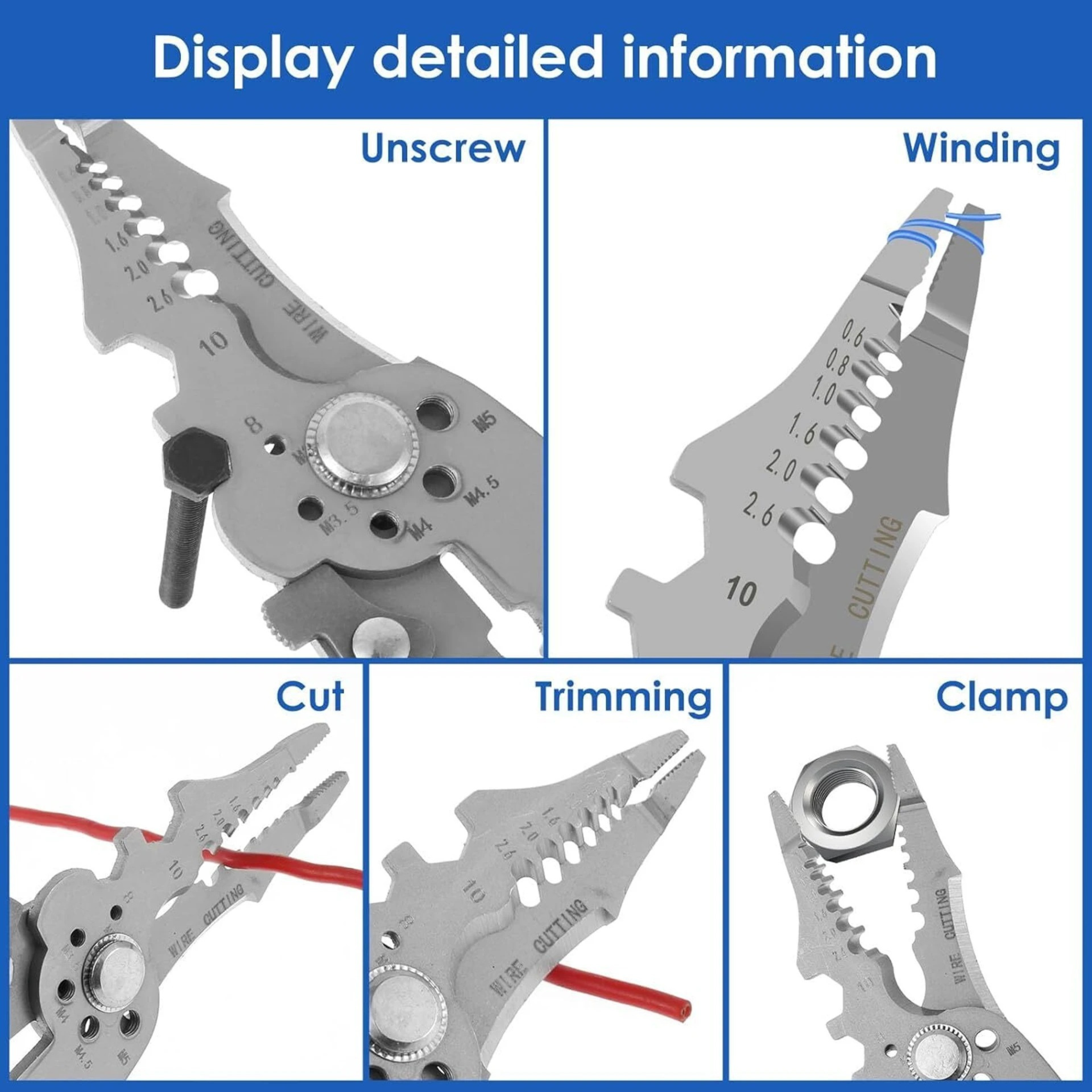 Multifunctional Wire Stripper, Crimper & Cable Cutter Tool Plier