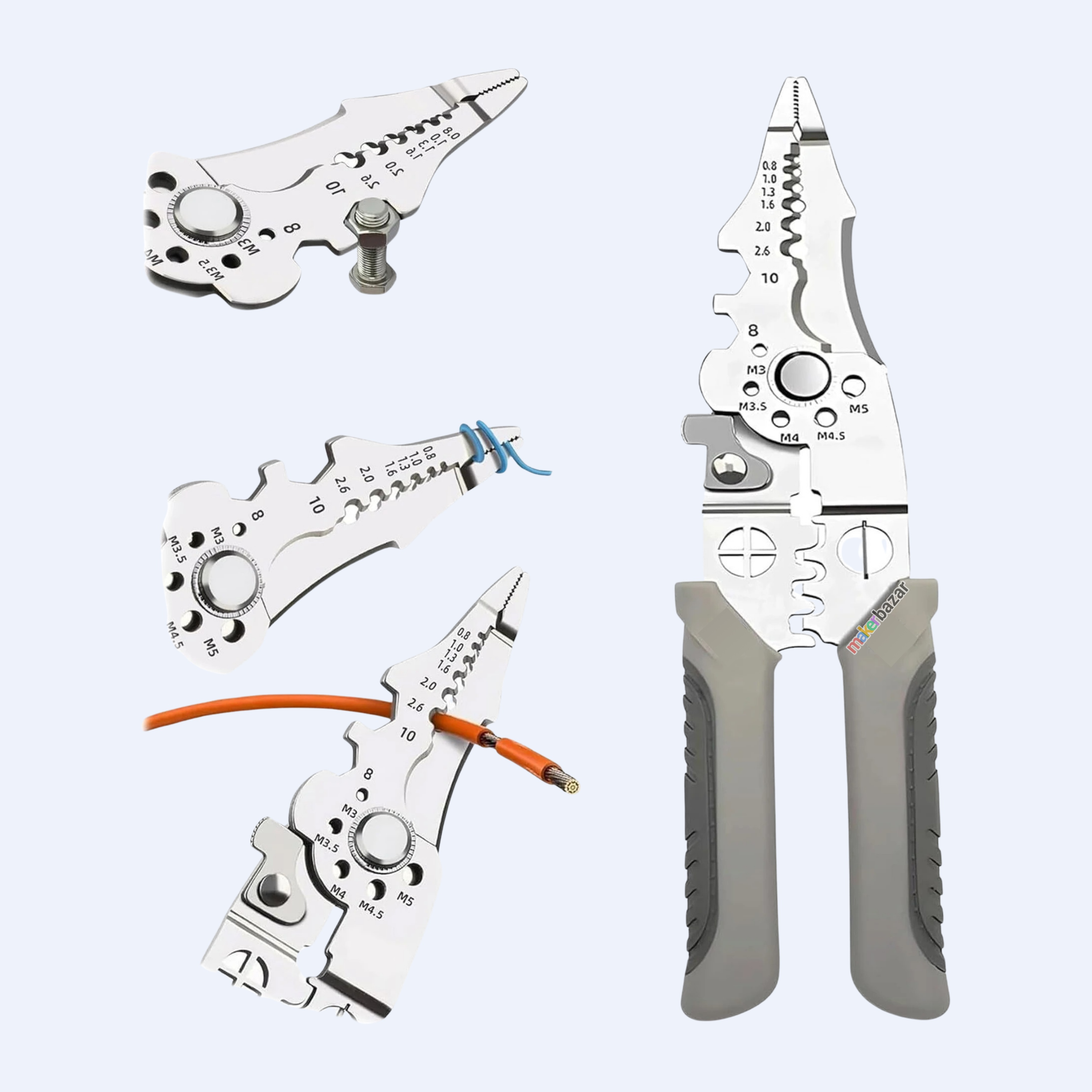 Multifunctional Wire Stripper, Crimper & Cable Cutter Tool Plier