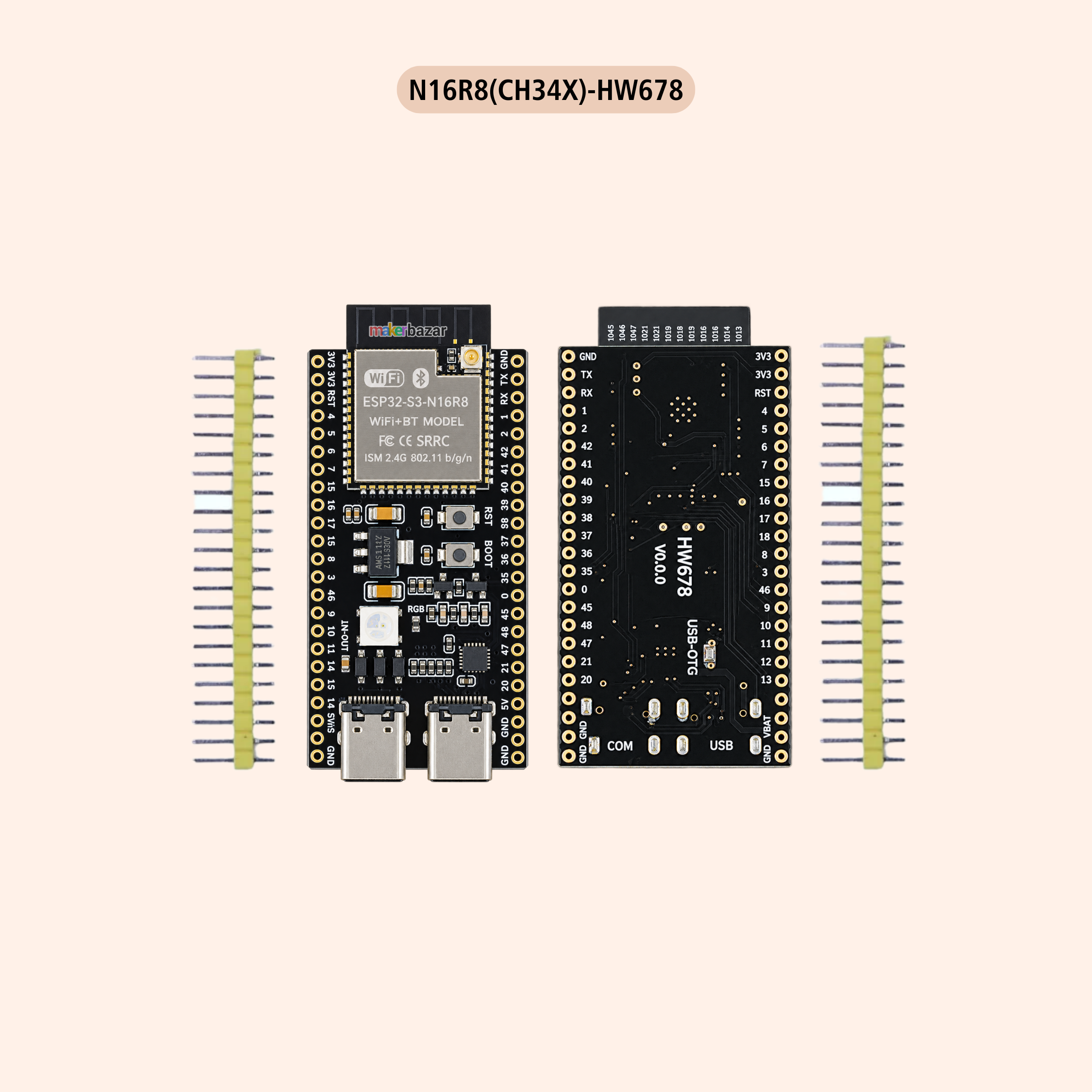 ESP32-S3-WROOM-1U Development Board DevKit