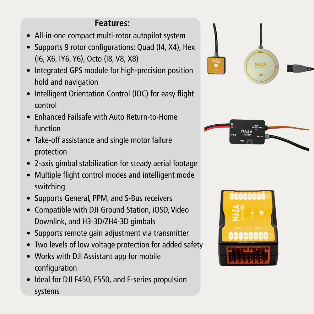 DJI NAZA-M V2 Flight Controller & GPS Combo