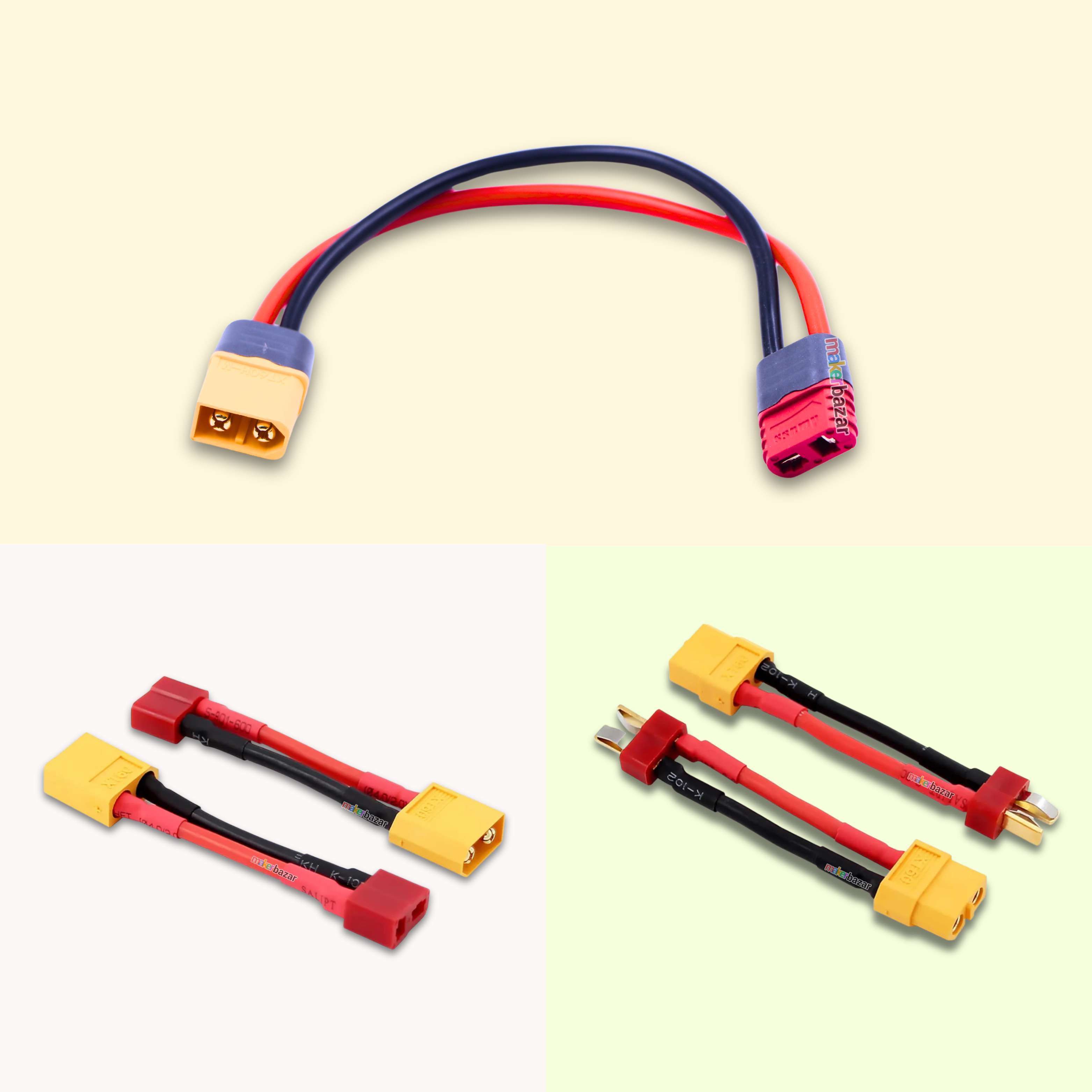 Nylon T-Plug to XT-60 Connector Adapter Cable
