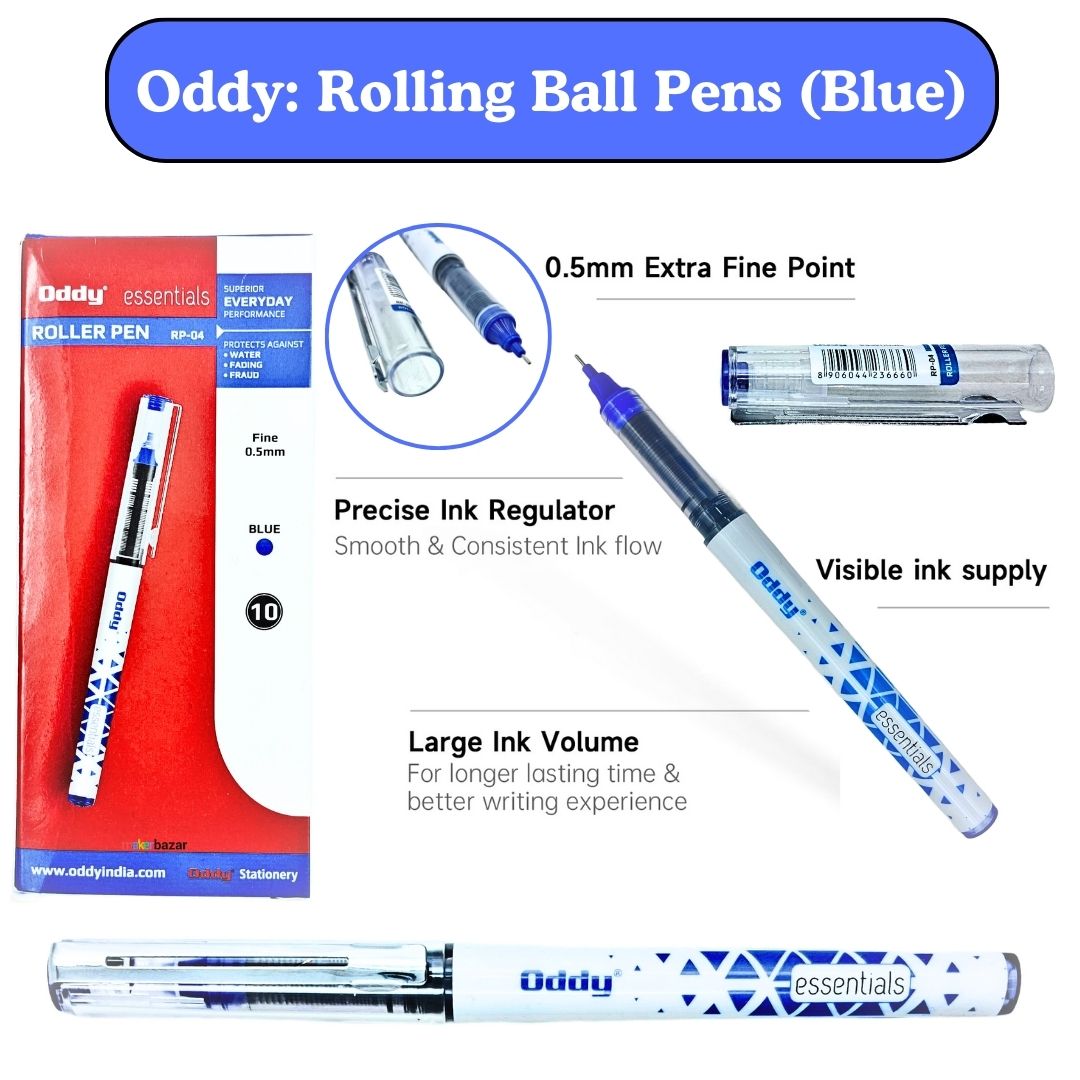 Oddy: Rolling Ball Pens Quick-Drying Ink 0.5mm Extra Fine Point Pens