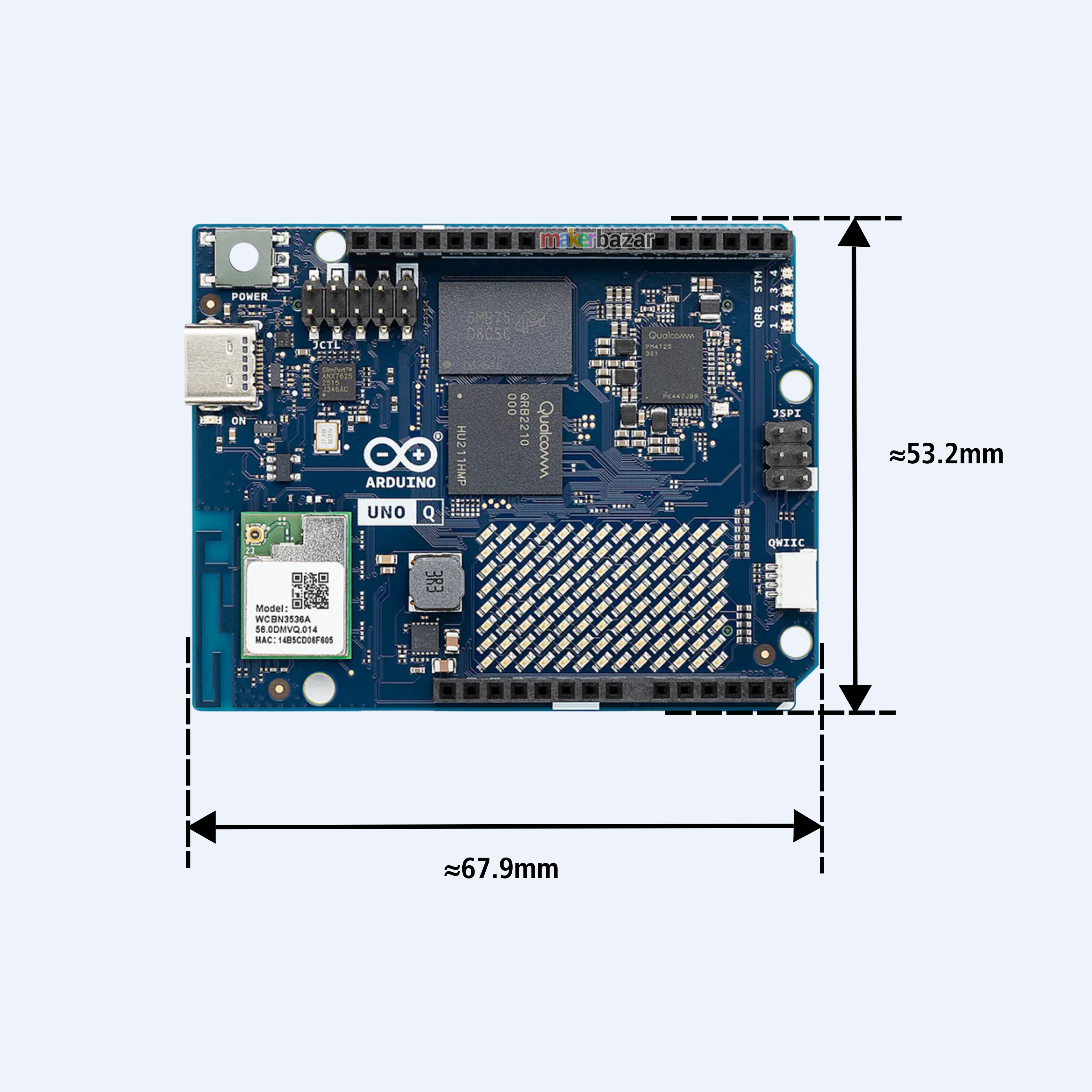 Official Arduino UNO Q Single Board Computer 2GB ABX00162