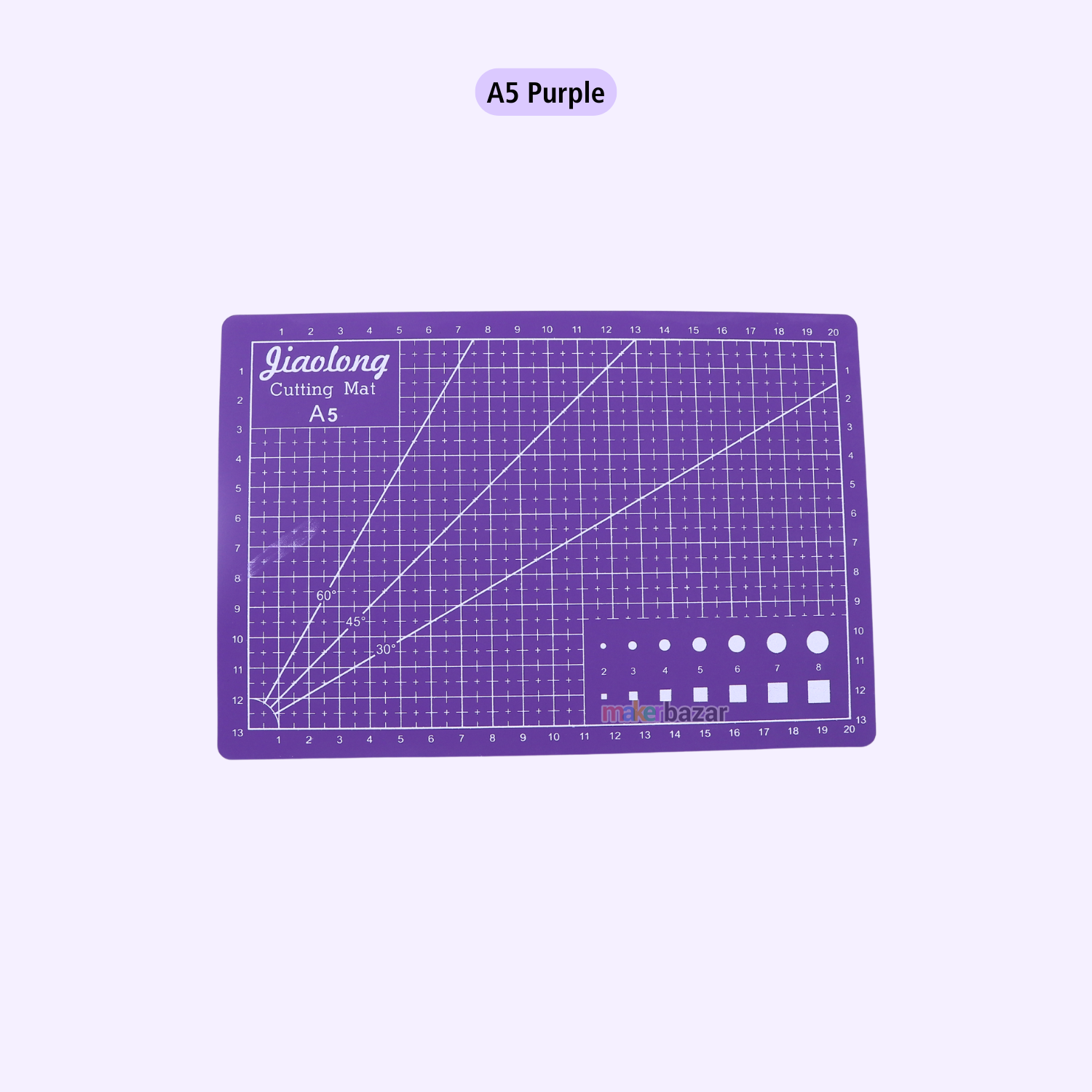 Self-Healing 5-Layered Flexible Cutting Mat Marked with Pattern and Grids