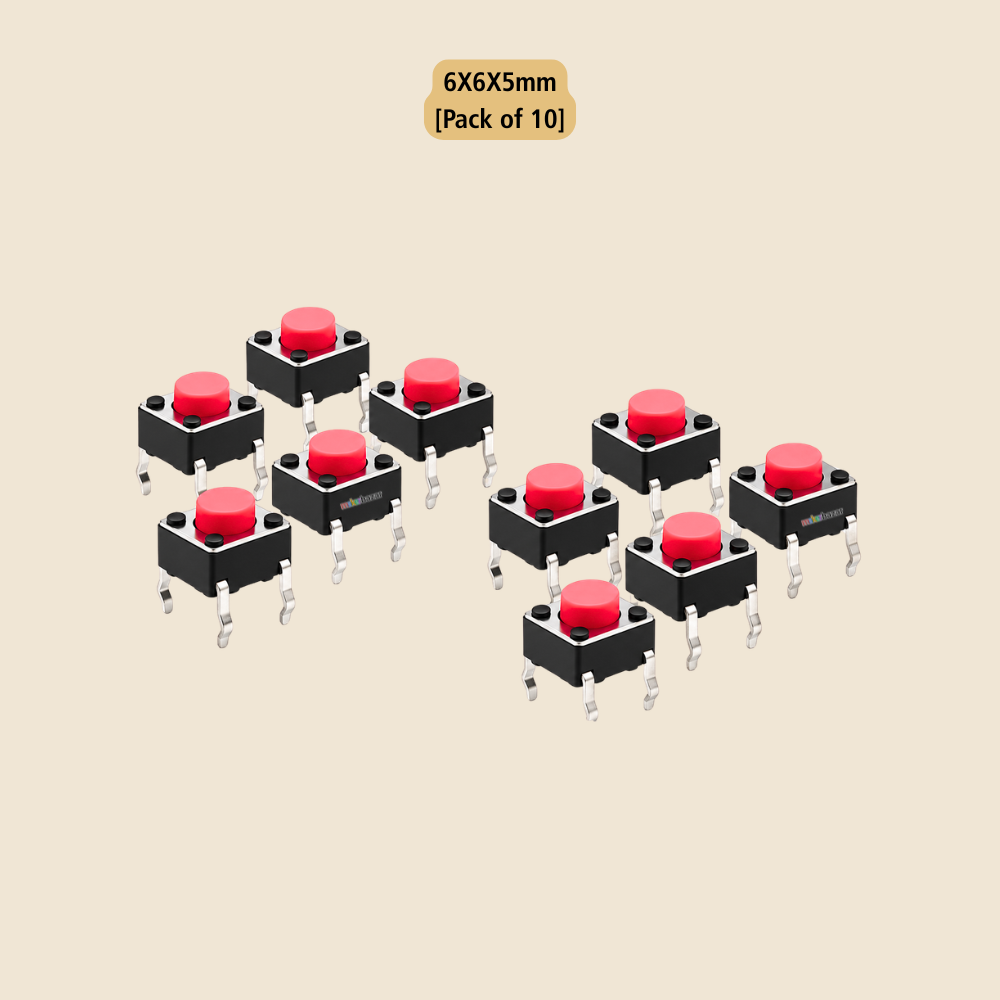 6x6mm DIP Mini Tactile Push Button Switch - 4Legs