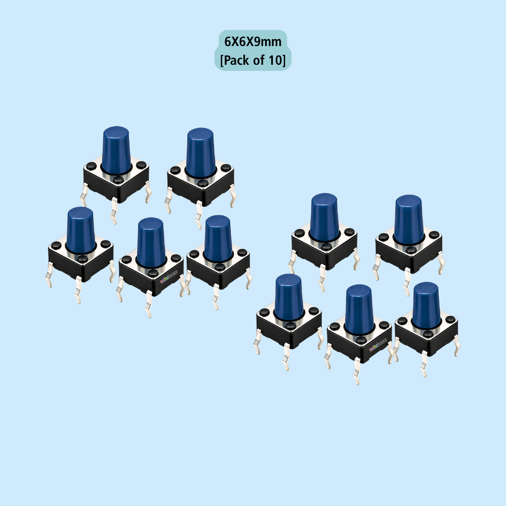 6x6mm DIP Mini Tactile Push Button Switch - 4Legs