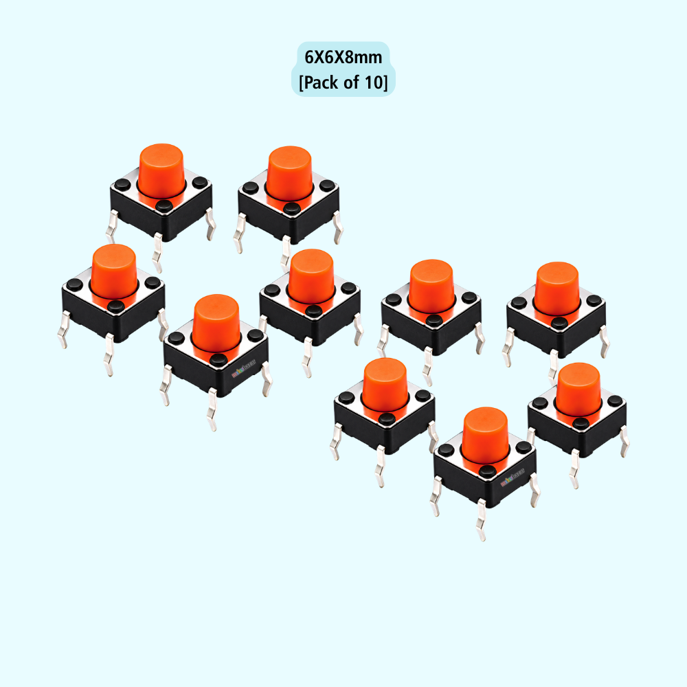 6x6mm DIP Mini Tactile Push Button Switch - 4Legs