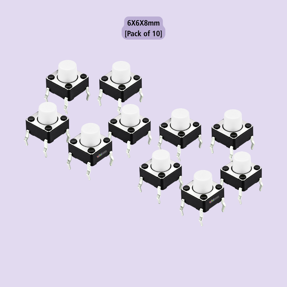 6x6mm DIP Mini Tactile Push Button Switch - 4Legs