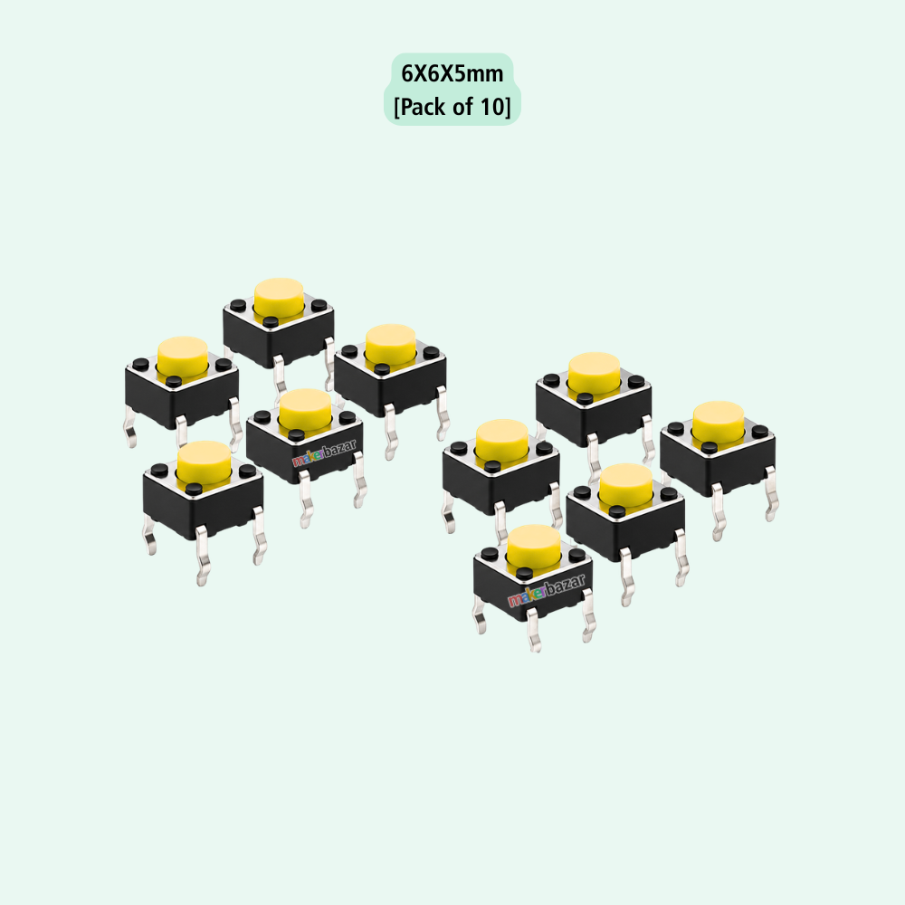 6x6mm DIP Mini Tactile Push Button Switch - 4Legs