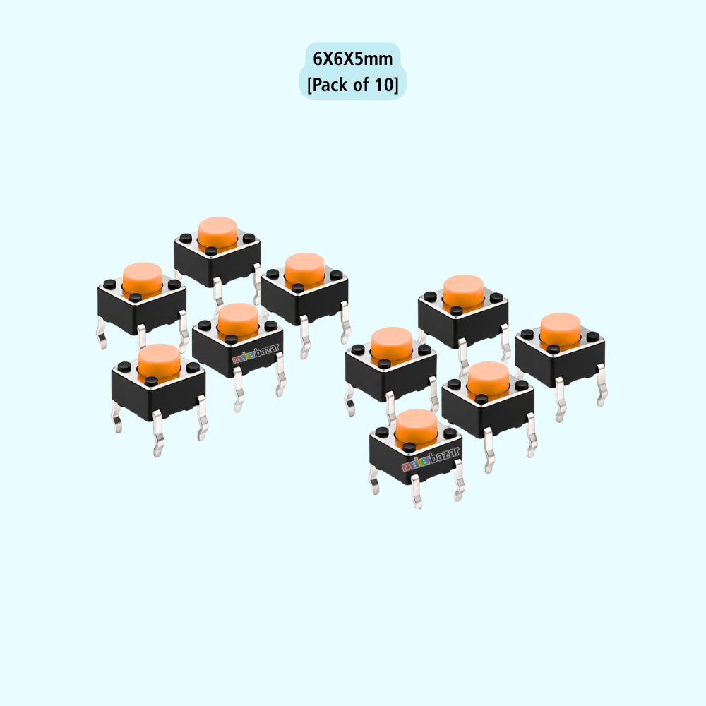 6x6mm DIP Mini Tactile Push Button Switch - 4Legs