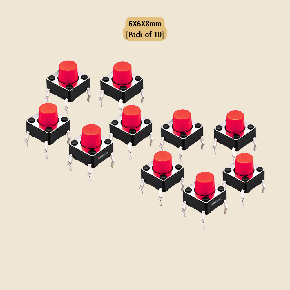 6x6mm DIP Mini Tactile Push Button Switch - 4Legs