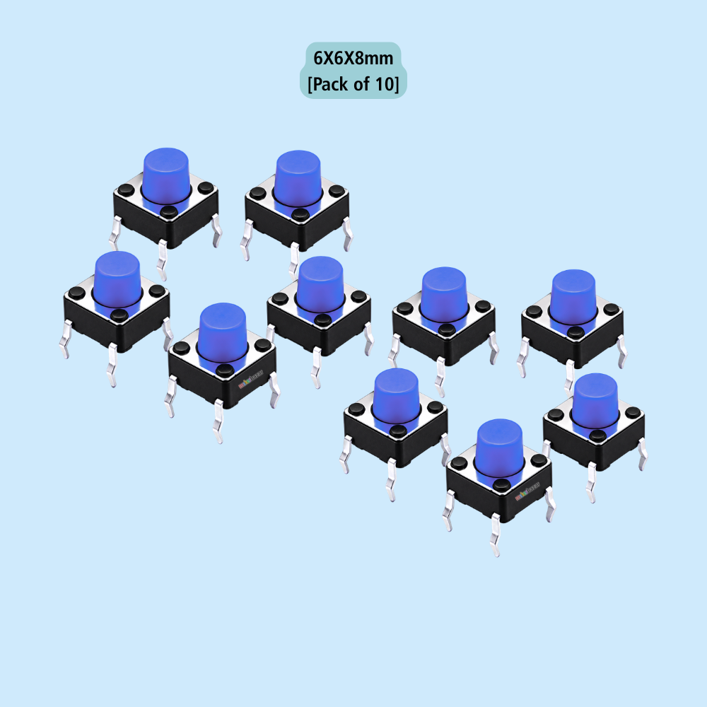 6x6mm DIP Mini Tactile Push Button Switch - 4Legs