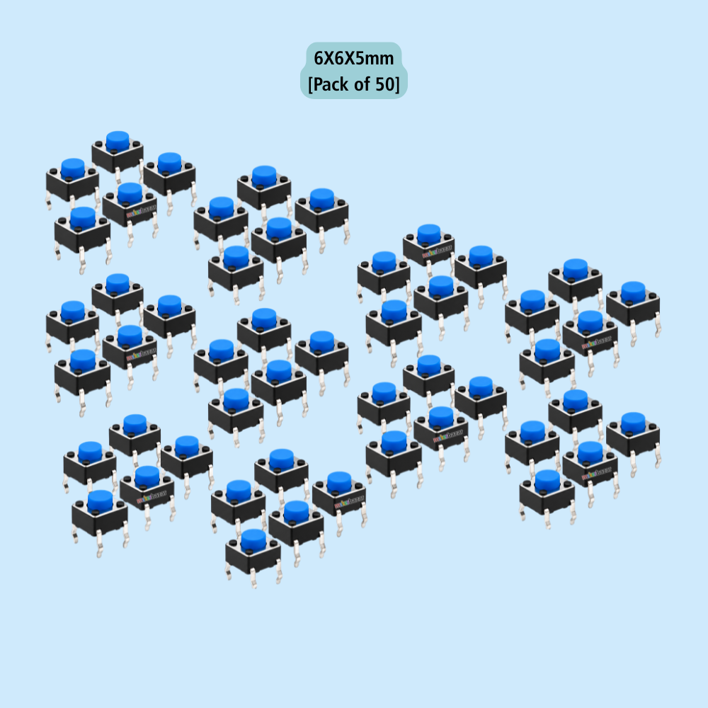6x6mm DIP Mini Tactile Push Button Switch - 4Legs