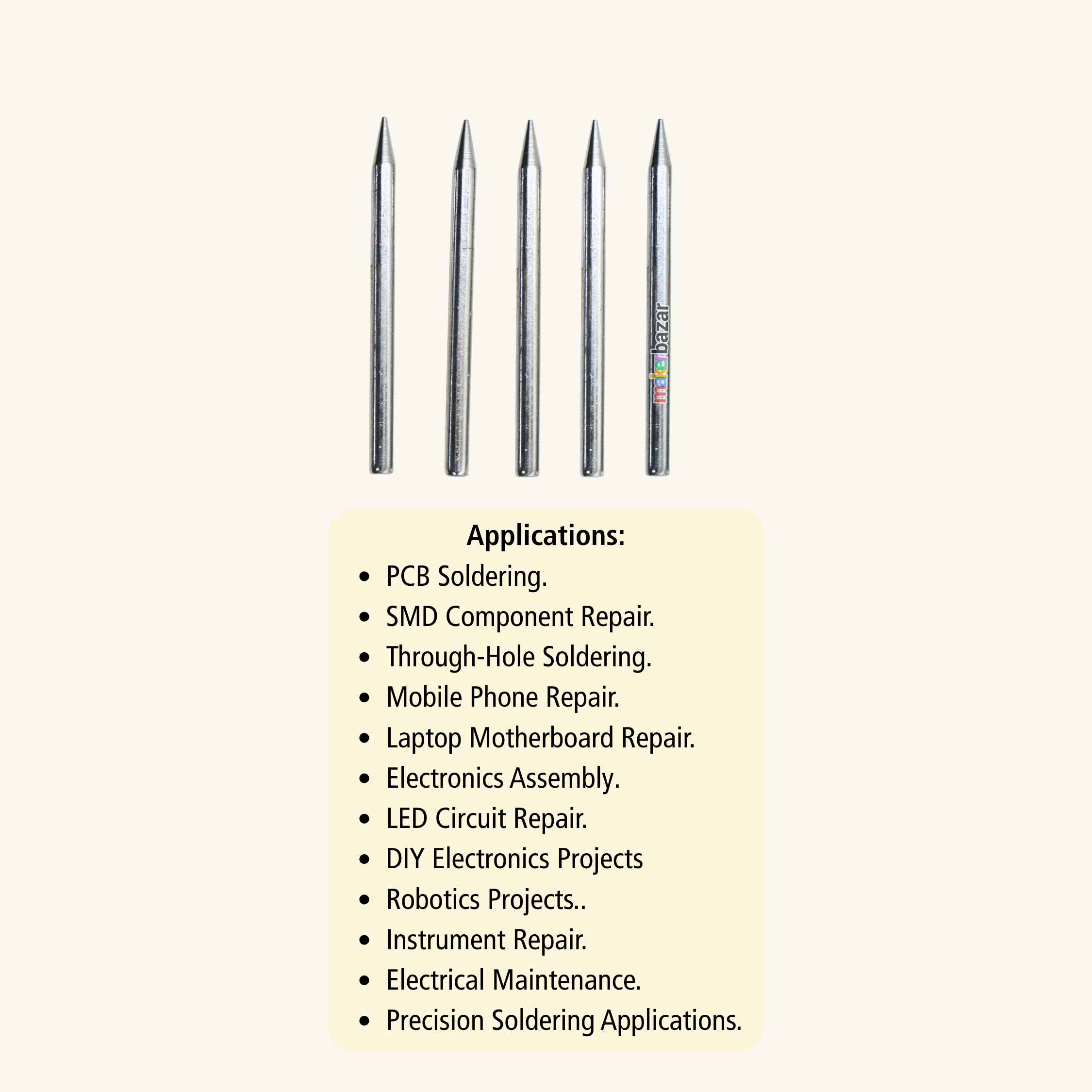 Long Pointed Soldering Iron Bits Spare Replacement Tip