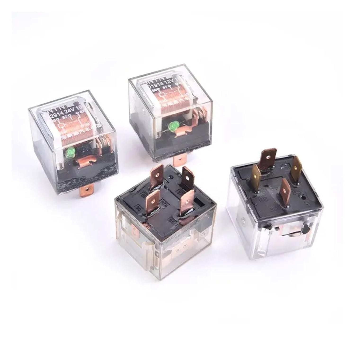 100A SPDT Waterproof Automotive Power Relay Transparent Shell