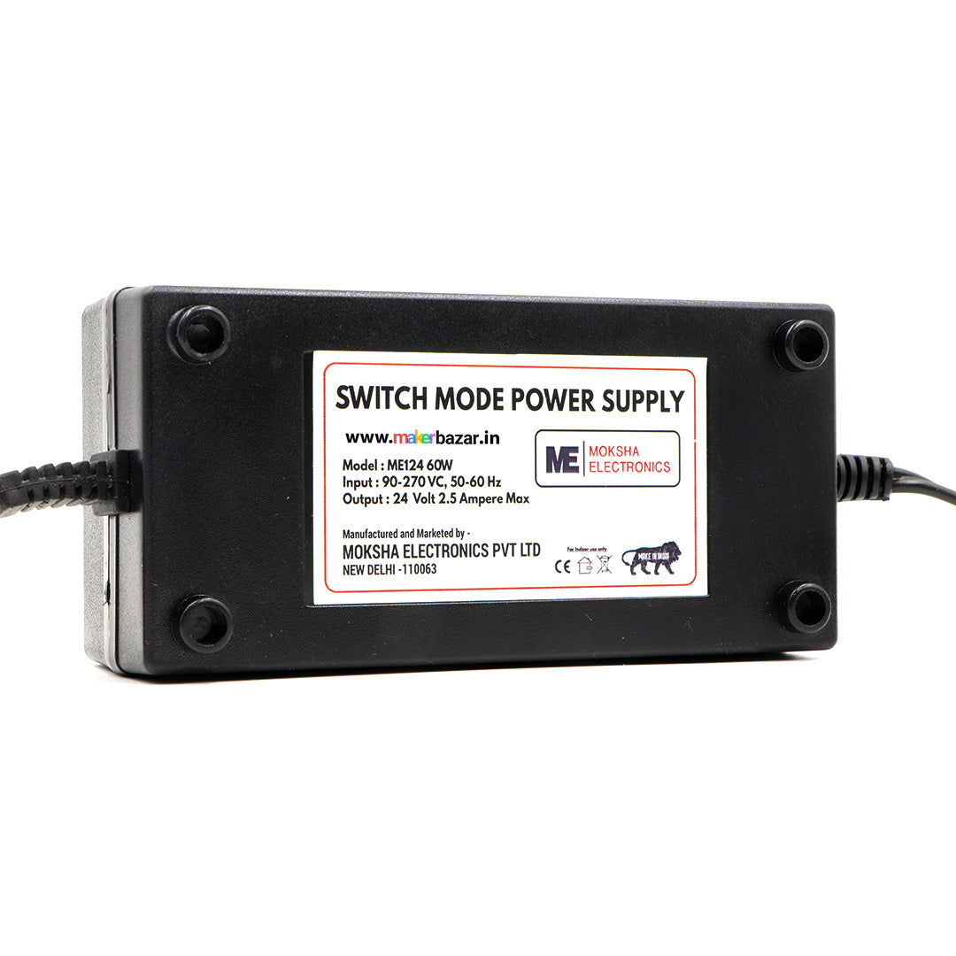 ME: 24 Volt 2.5 Amp Premium Power Supply with 2.5mm Jack 60W Adapter (Power Cord Included)