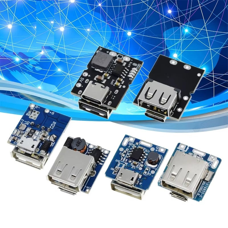 Up-Down Dual USB Step-Up Mini Power Bank Module