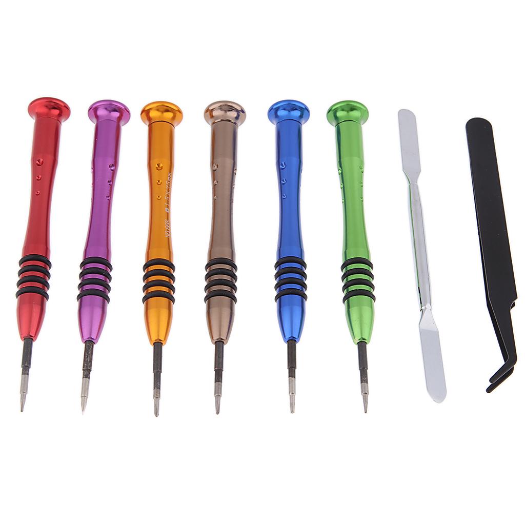 8pcs Precision Screwdriver Set with Crowbar & Tweezer
