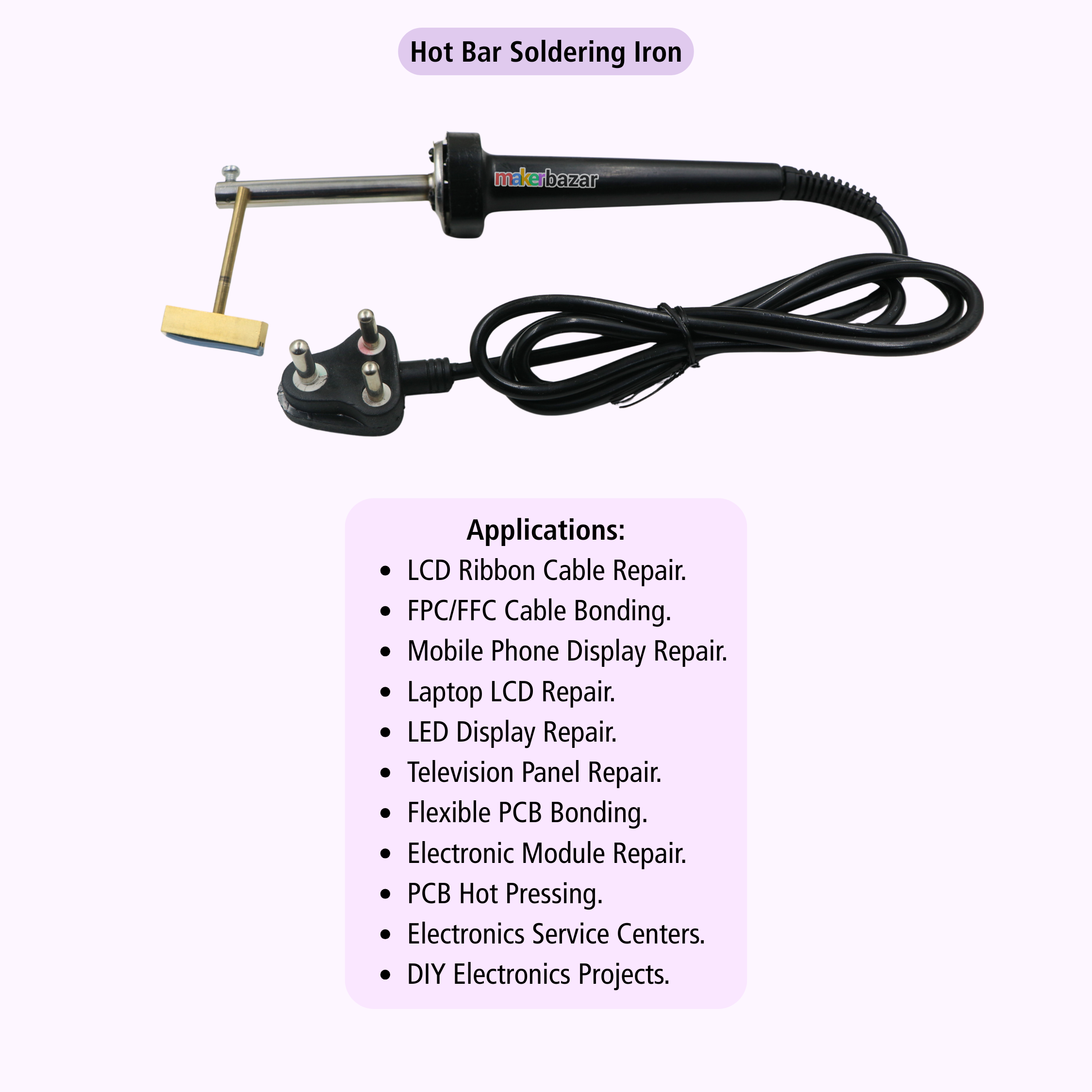 Hot Pressing Soldering Iron with T-Type Iron Head