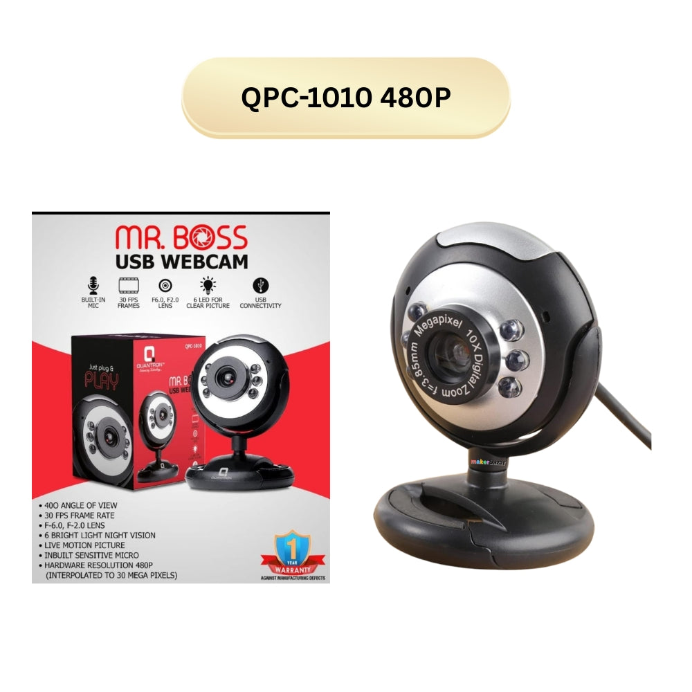 Quantron USB Webcam for Laptop/Desktop