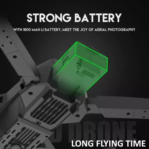 Quad: V_18 Foldable Quadcopter | WiFi 480P FPV Dual Camera | Position Locking Drone | Random Colour