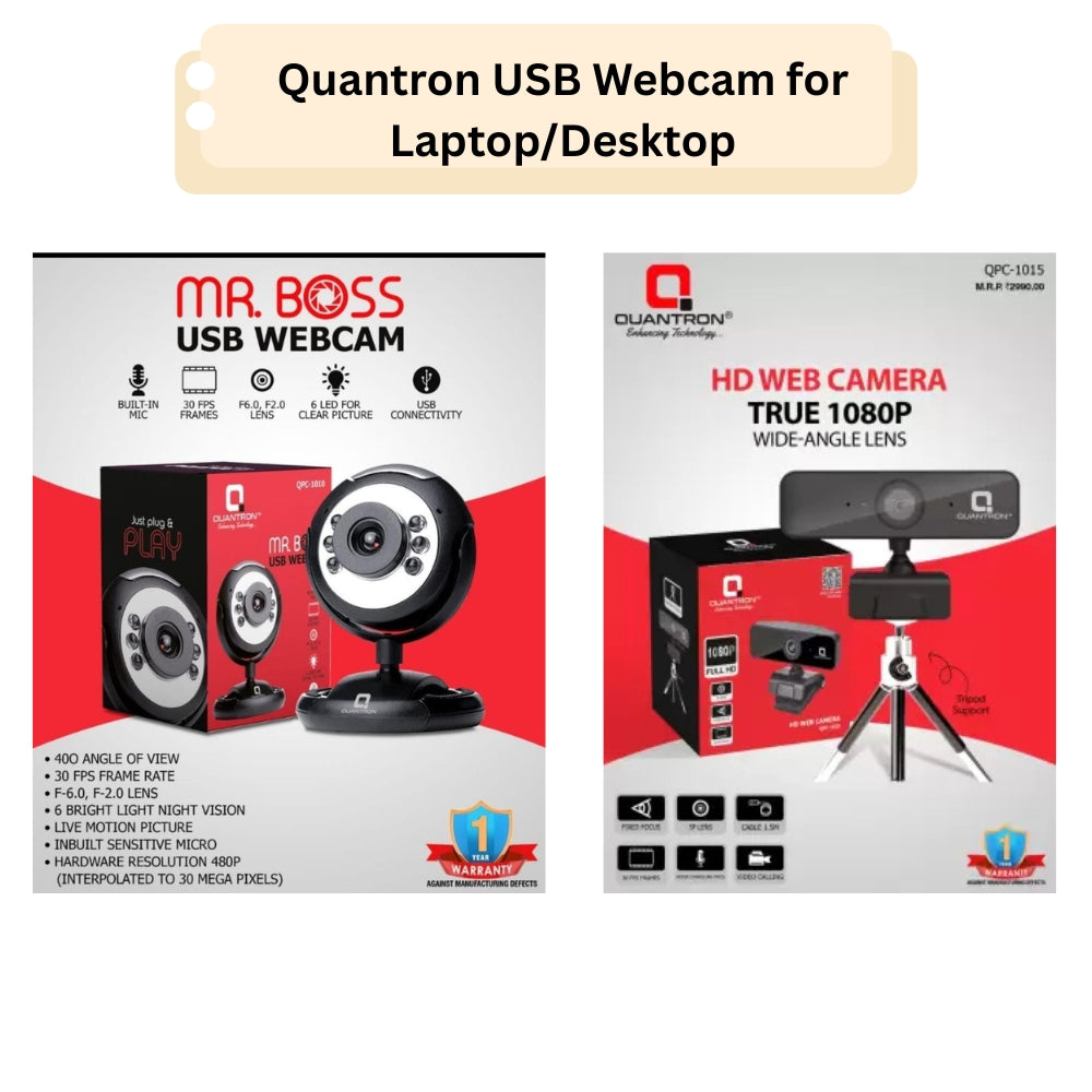 Quantron USB Webcam for Laptop/Desktop