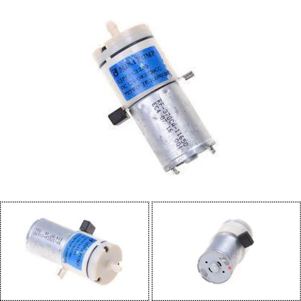 Refurbished: RF-370 6-12VDC Mini Air Pump Motor Single-Nozzle for Pet Aquarium Tank