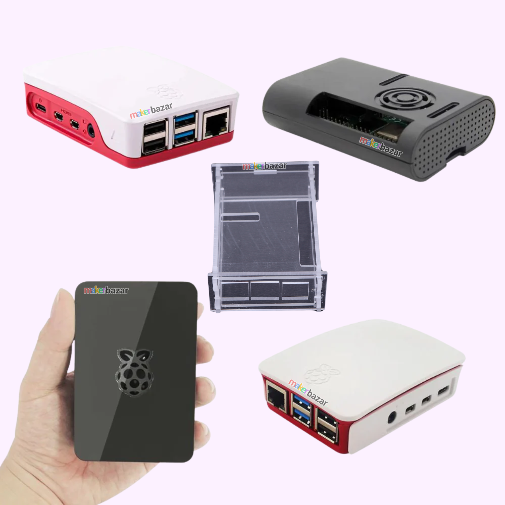 Raspberry Pi 4 Protective Case ABS Enclosure with Port Access