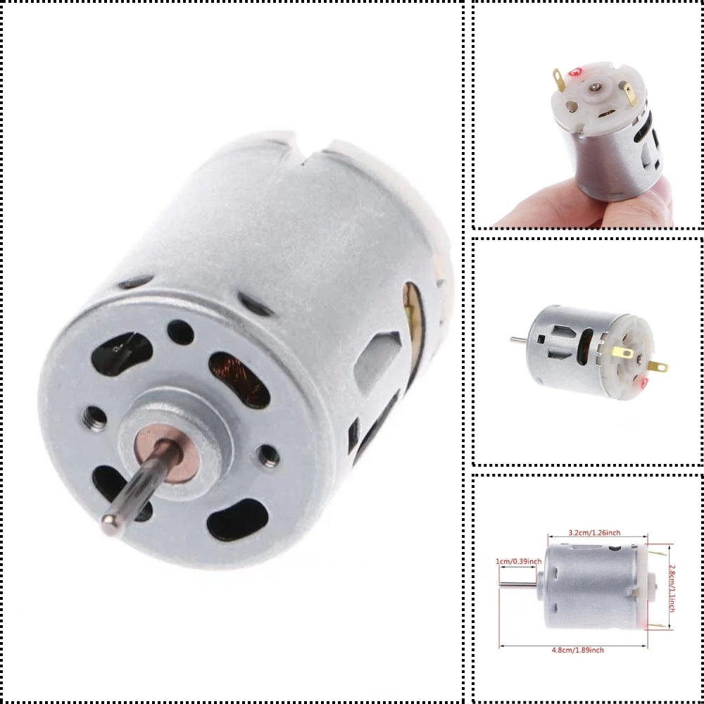 RS-365 DC Motor 3–30V 28x32mm High Torque Brushed Motor for DIY