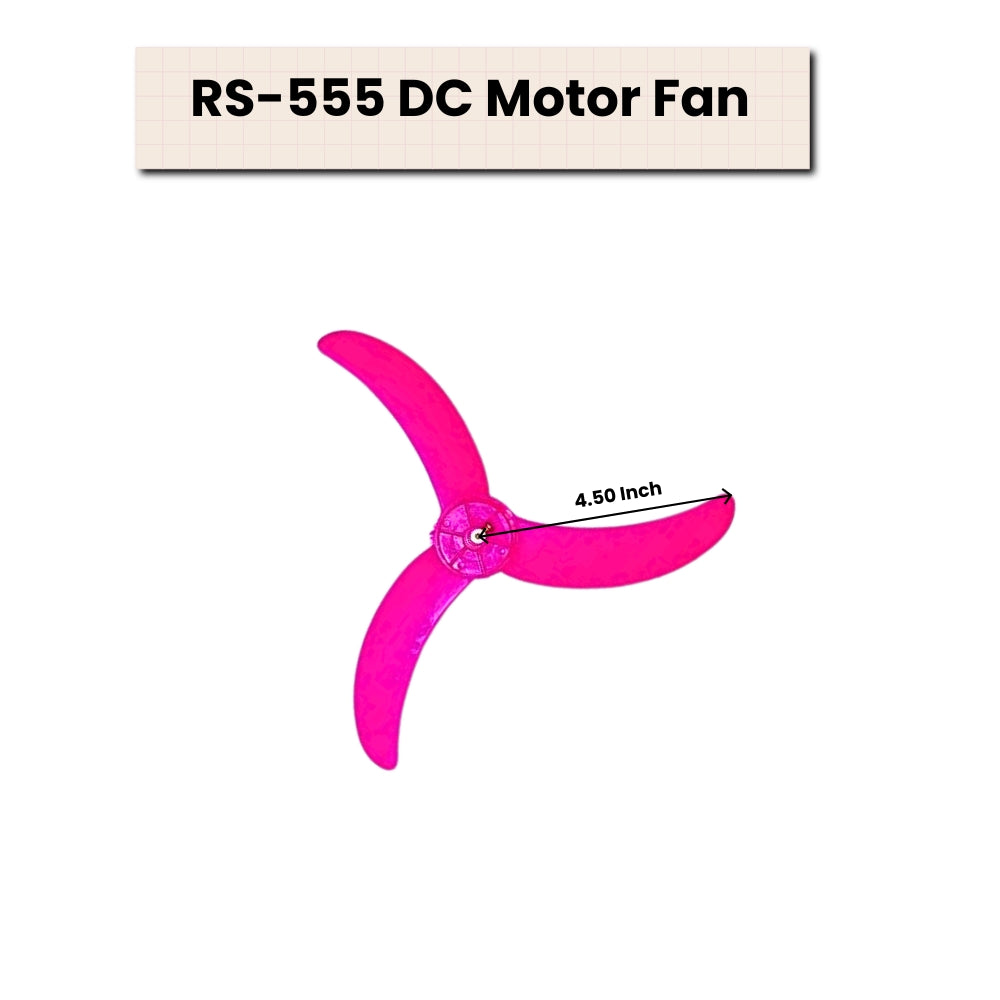 Multicolour 3-Blade Fan for 12-Volt DC Motor