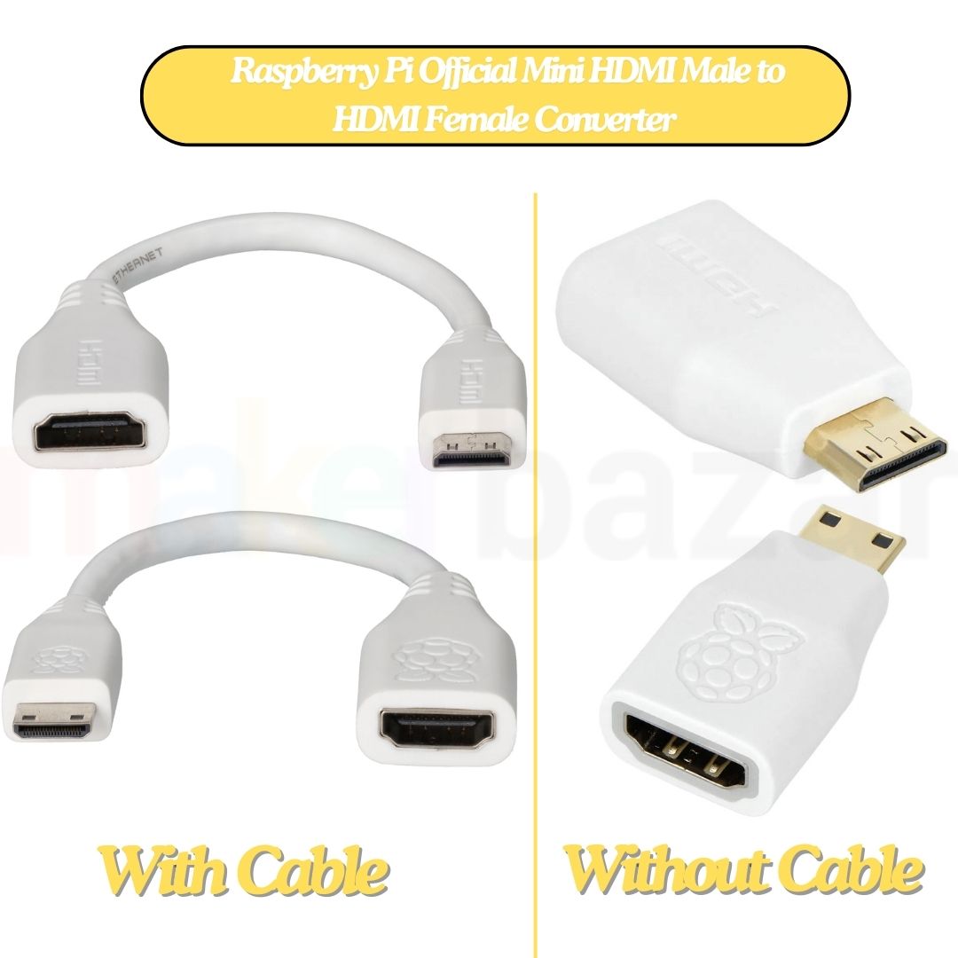 Raspberry Pi Official Mini HDMI Male to HDMI Female Converter