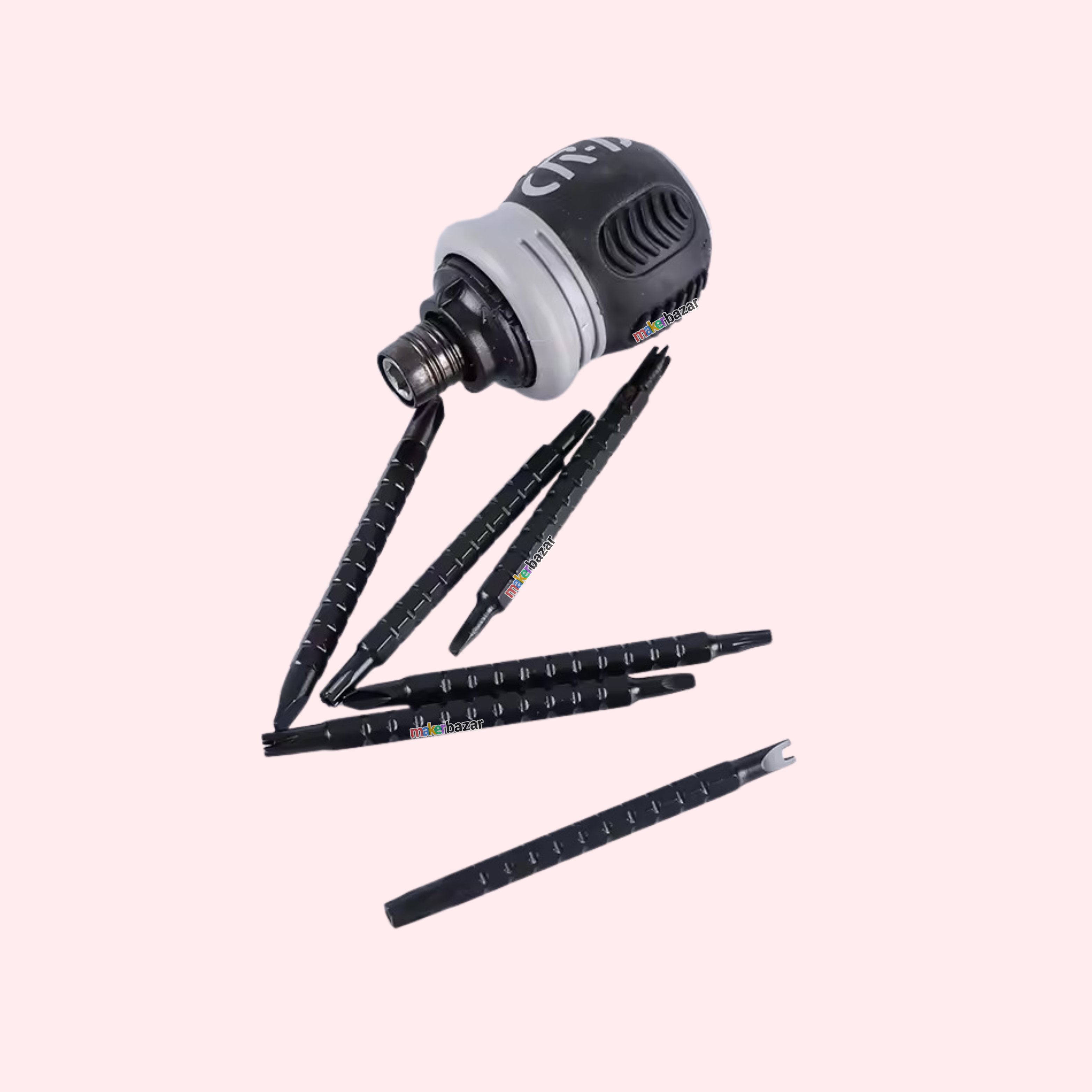 Ratcheting Double-Head Screwdriver with Storage Box