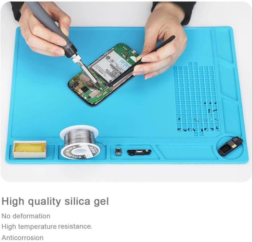 Heat Insulation Silicone Repair Mat – Anti-Static, Magnetic Workbench Mat