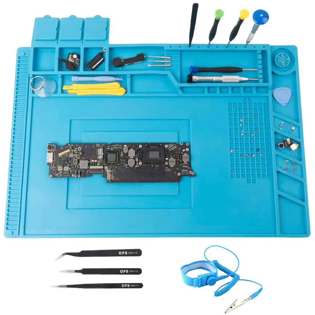 Heat Insulation Silicone Repair Mat – Anti-Static, Magnetic Workbench Mat