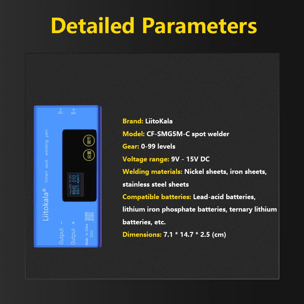 LiitoKala Smart Portable Spot Welding Machine with OLED Display